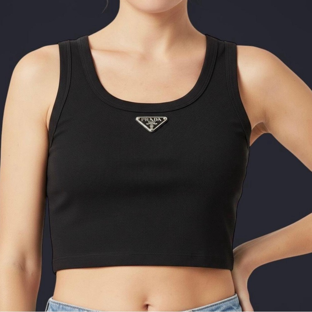 Prada Sleek Black Crop Top - Picture 4 of 4